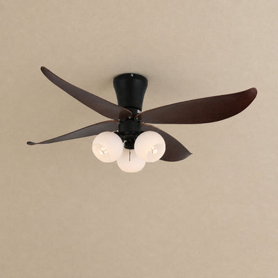 Arbora Bloom Ceiling Fan Light, 36-Inch x H 11.8-Inch, Walnut Wood & White for Living Room