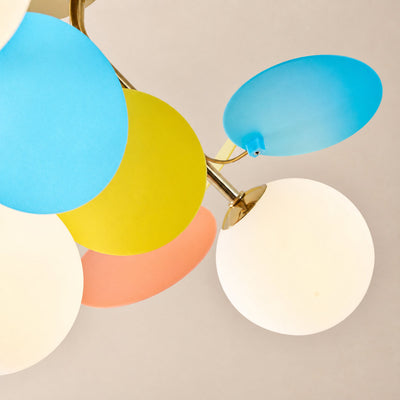 Round Macaron Ceiling Light, 20.5-Inch x H 12.5-Inch for Living Room