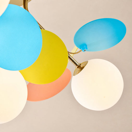 Round Macaron Ceiling Light, 20.5-Inch x H 12.5-Inch for Living Room
