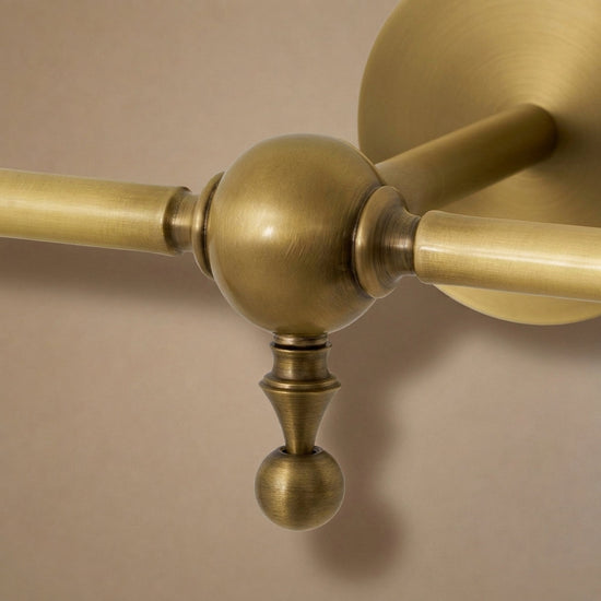 Bridgemont Wall Lamp, 9.1-Inch, Brass & White for Living Room
