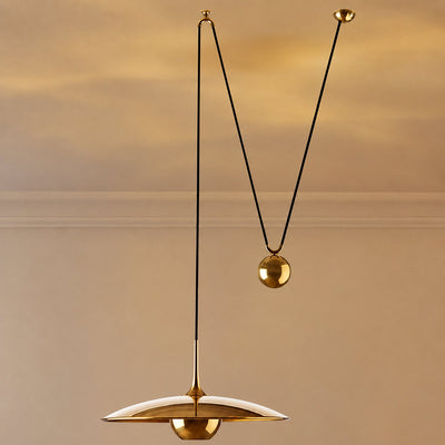 Adjustable Metal Counterweight Pendant Light for Dining Room & Living Room
