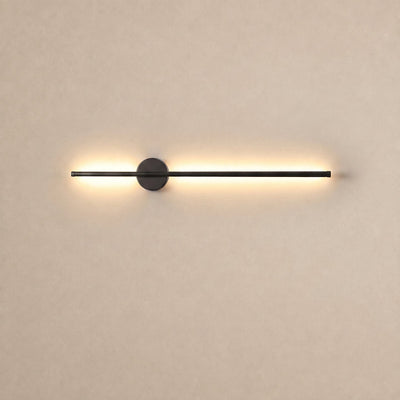Linearo Rechargeable Wall Lamp, L 23.6-Inch x H 3.9-Inch, Black, Three-Color Light & USB Charging for Bedroom & Living Room