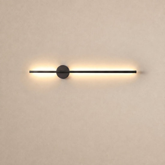 Linearo Rechargeable Wall Lamp, L 23.6-Inch x H 3.9-Inch, Black, Three-Color Light & USB Charging for Bedroom & Living Room