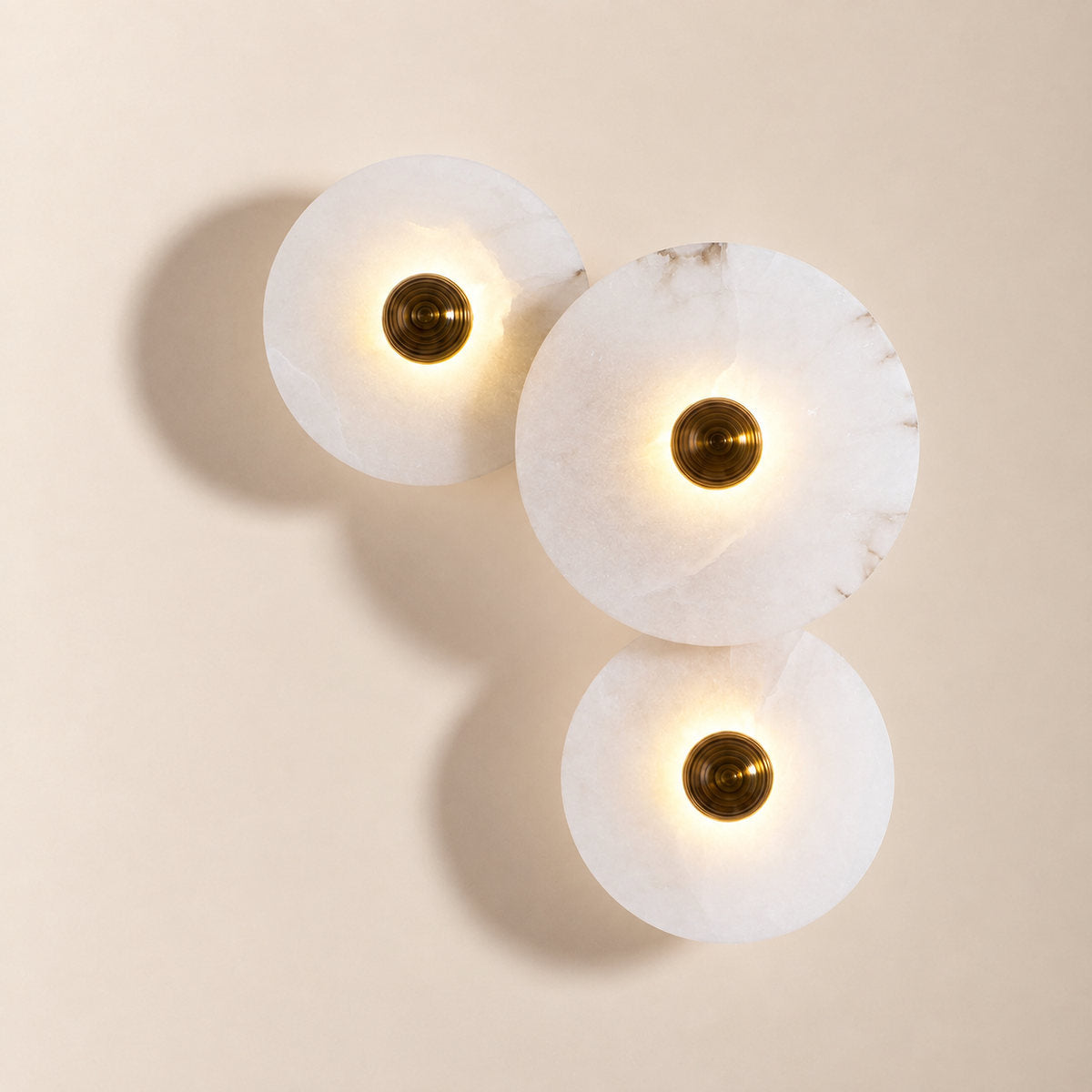 Nayra Alabaster Wall Lamp, 7.9~13.8-Inch, White & Bronze, Triac Warm Dimming for Living Room & Dining Room