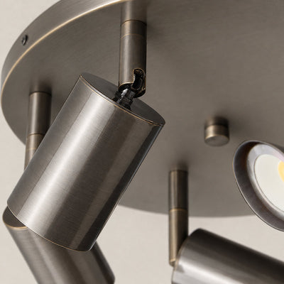 Barrel-Inspired Round Ceiling Light