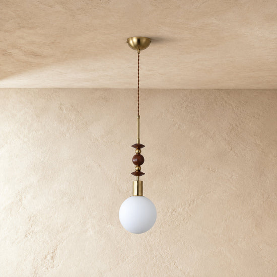Artisan Wood and Glass Pendant Collection for Dining Room & Living Room