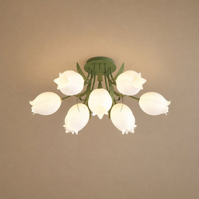 Tricolordeer Lily Flower Acrylic Ceiling Lamp