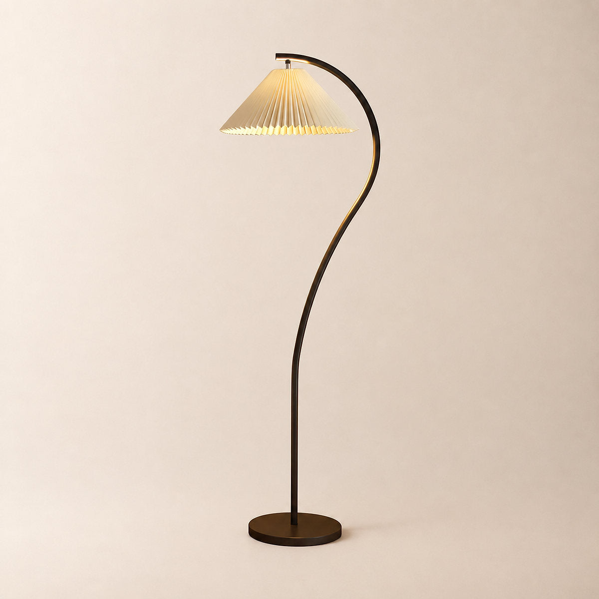 Tricolordeer Linen and Wood Standing Lamp