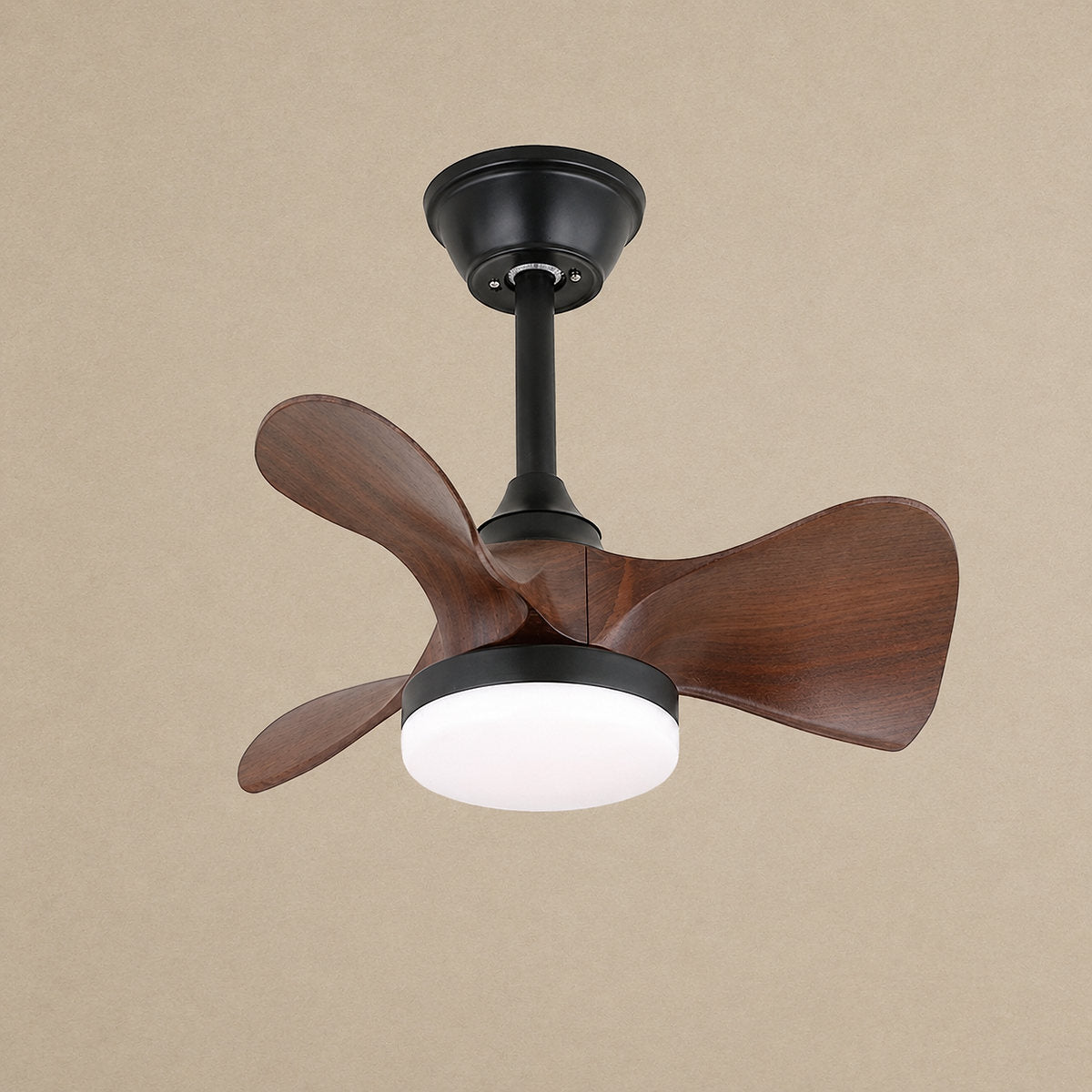 Silven Curve Ceiling Fan Light, 24~32-Inch x H 11.8-Inch, Model A (Walnut ) for Living Room