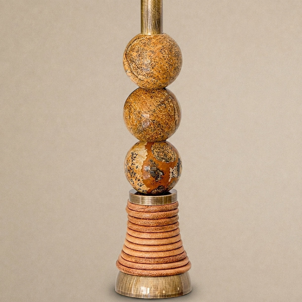 Toam Wall Lamp, 5.9-Inch, Antique Brass & Green Marble for Living Room