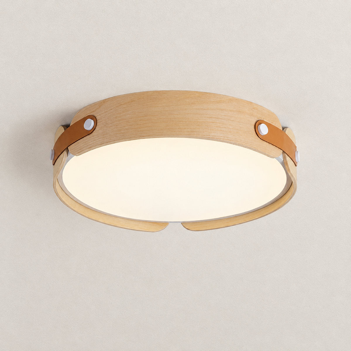 Acrylic Ceiling Light in Wood and Walnut Finishes