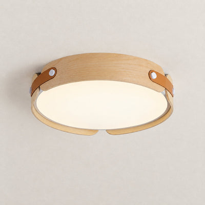 Acrylic Ceiling Light in Wood and Walnut Finishes