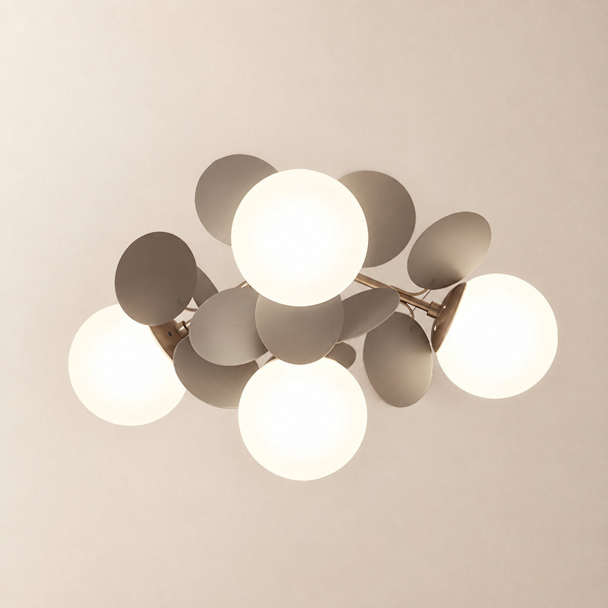 Round Macaron Ceiling Light, 20.5-Inch x H 12.5-Inch for Living Room