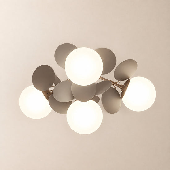 Round Macaron Ceiling Light, 20.5-Inch x H 12.5-Inch for Living Room