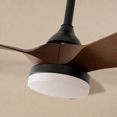 Silven Curve Ceiling Fan Light, 24~32-Inch x H 11.8-Inch, Model A (Walnut ) for Living Room