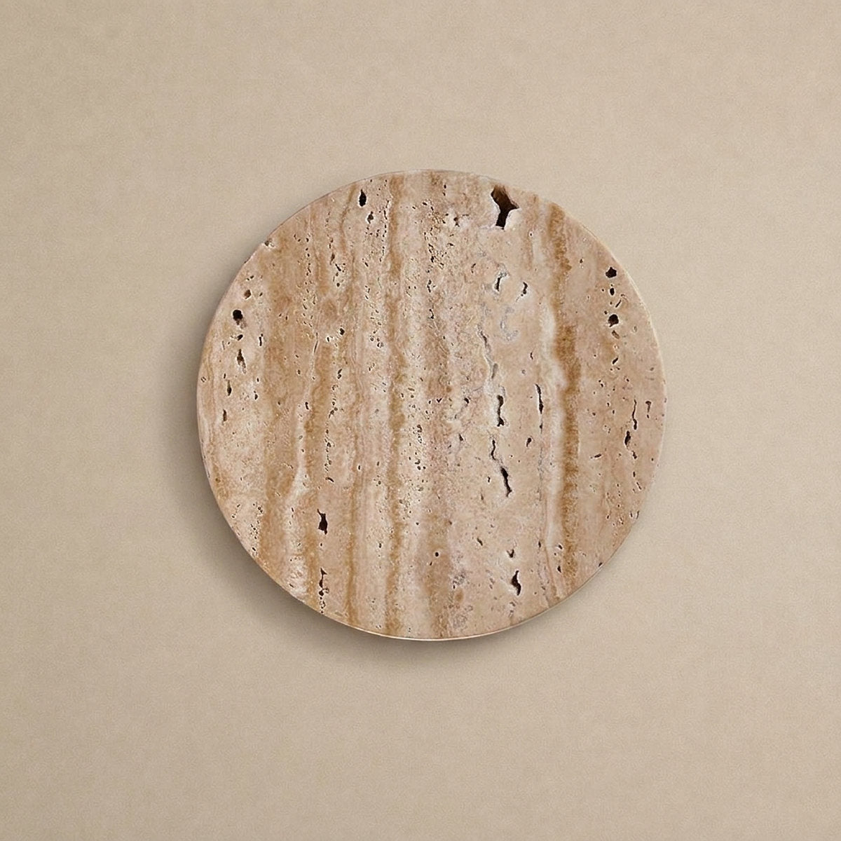 Caelan Travertine Wall Lamp, 3.9-Inch x H 3.9-Inch, Yellow Travertine for Living Room & Dining Room