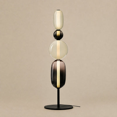 Artisan Hand-Blown Glass Stacked Floor Lamp