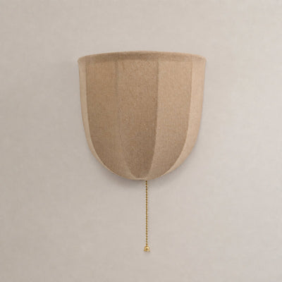 Sienna Linen Wall Lamp, 7.1-Inch x H 6.3-Inch, Beige for Living Room