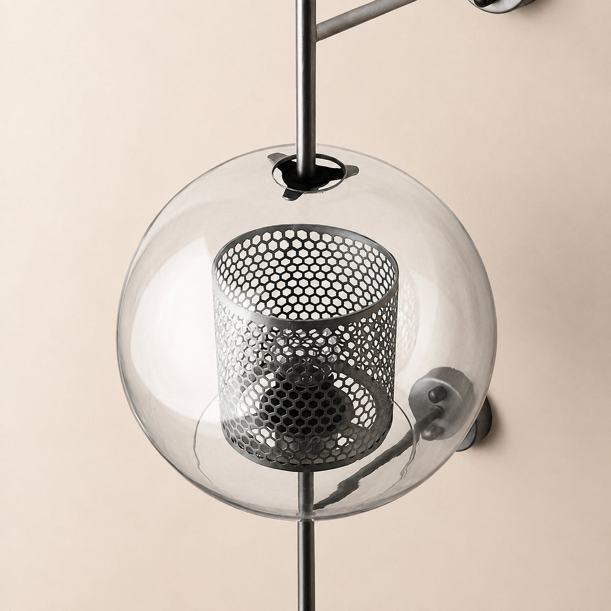 Chiswick Glass Wall Lamp, 5.1~9.8-Inch x H 21.6~30.7-Inch, Copper plating for Living Room & Dining Room