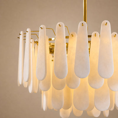 Tricolordeer Alabaster Petal Chandelier