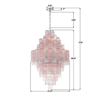 Addis Diamond Chandelier 49''H