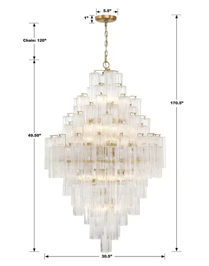 Addis Diamond Chandelier 49''H