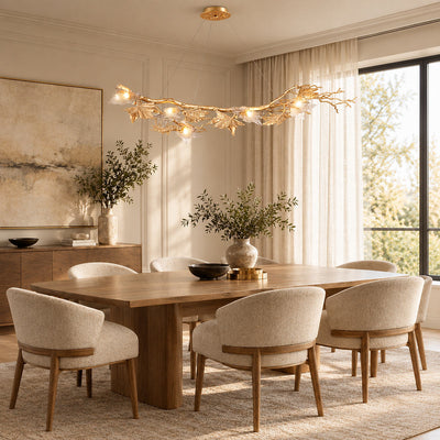 Tricolordeer Brass Maple Leaf Pendant Light