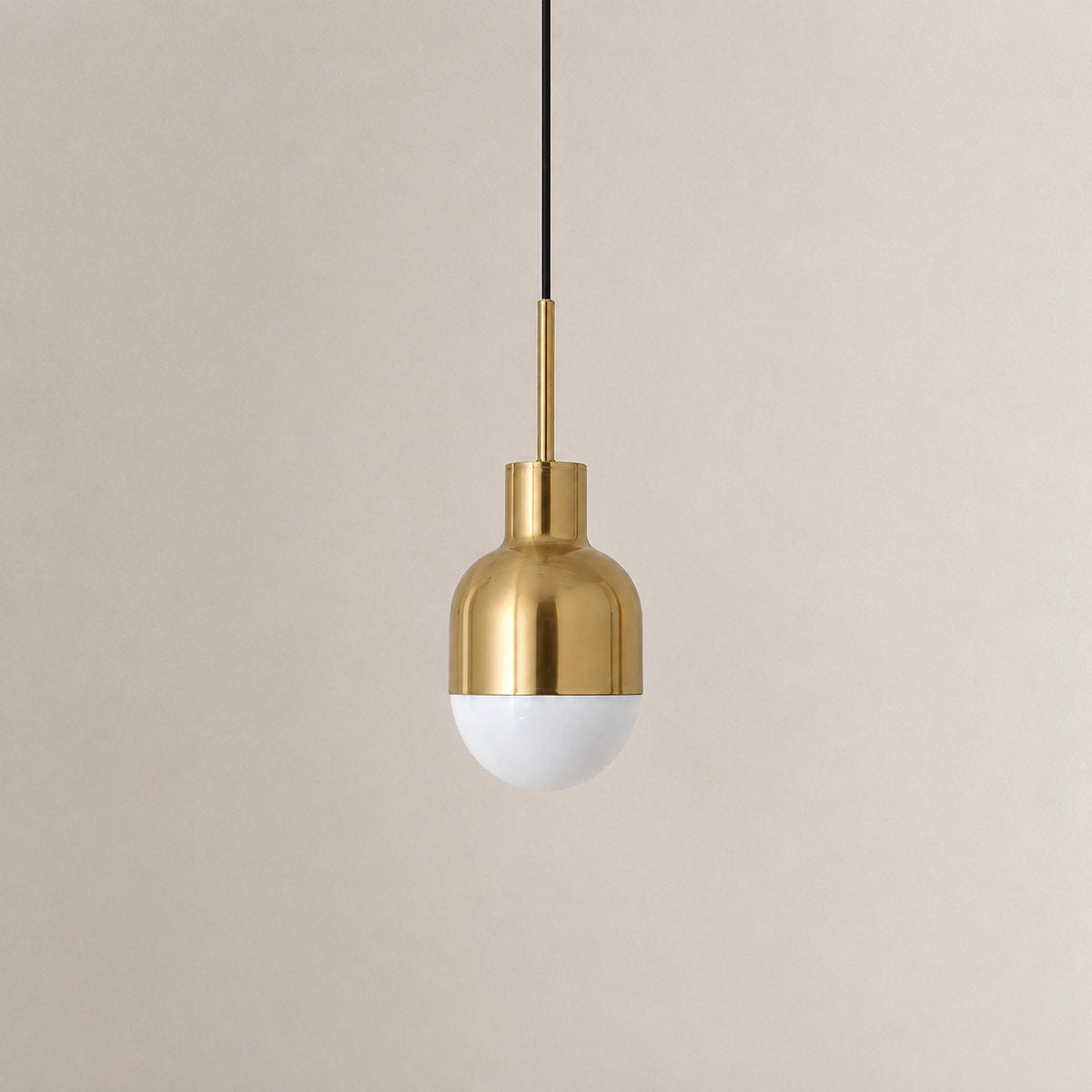 Tricolordeer Copper and White Glass Globe Pendant Light