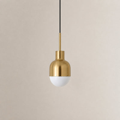Tricolordeer Copper and White Glass Globe Pendant Light
