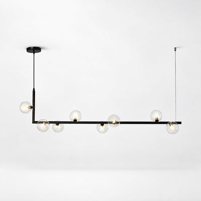 Geometric Linear Glass Sphere Chandelier