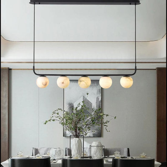 Alabaster Global Linear Pendant Chandelier