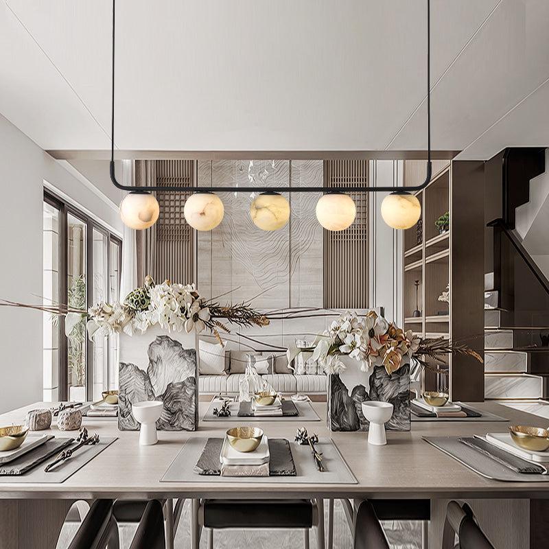 Alabaster Global Linear Pendant Chandelier