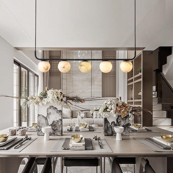 Alabaster Global Linear Pendant Chandelier