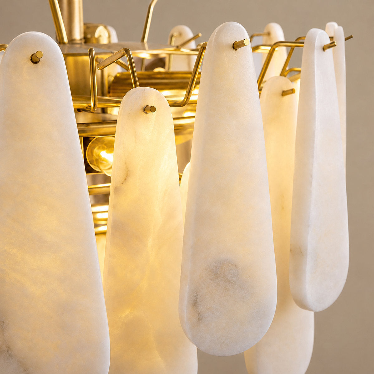 Tricolordeer Alabaster Petal Chandelier