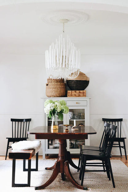 5/6-Light Modern Branch Modeling Chandelier in White or Black for Stylish Interiors
