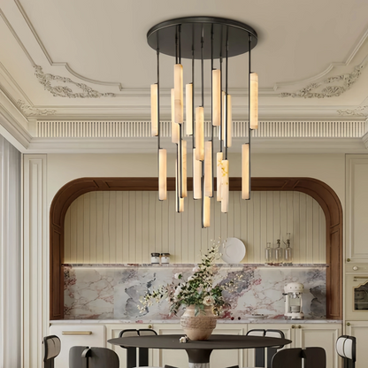 Aedubon Alabaster Round Chandelier