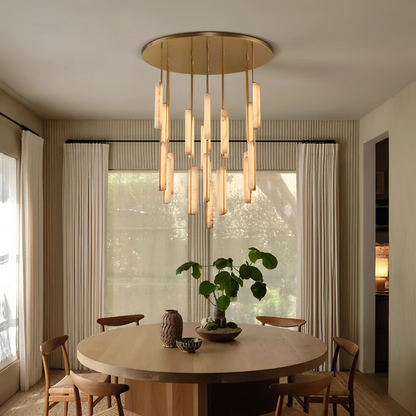 Aedubon Alabaster Round Chandelier