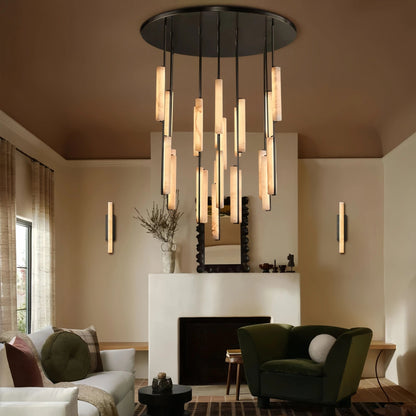 Aedubon Alabaster Round Chandelier