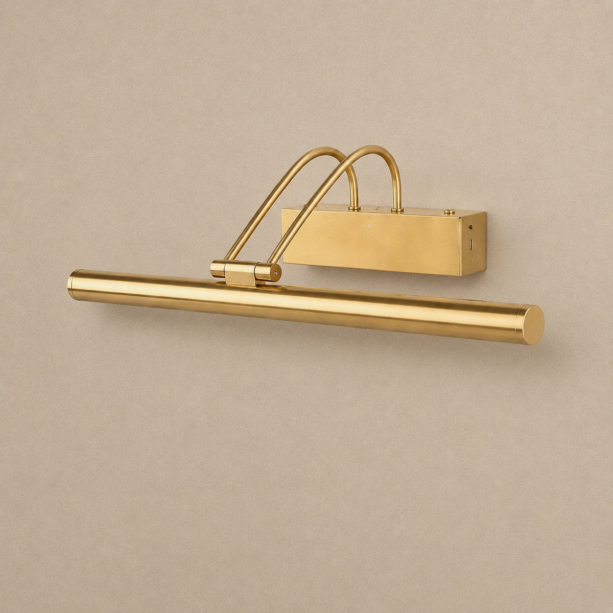 Aureon Linear Rechargeable Wall Lamp, L 15.7-Inch x H 5.1-Inch, Gold~Black, Three-Color Light & USB Charging for Bedroom & Living Room