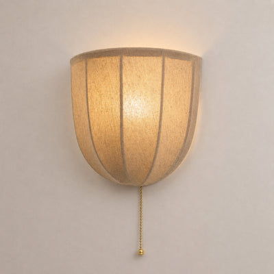 Sienna Linen Wall Lamp, 7.1-Inch x H 6.3-Inch, Beige for Living Room