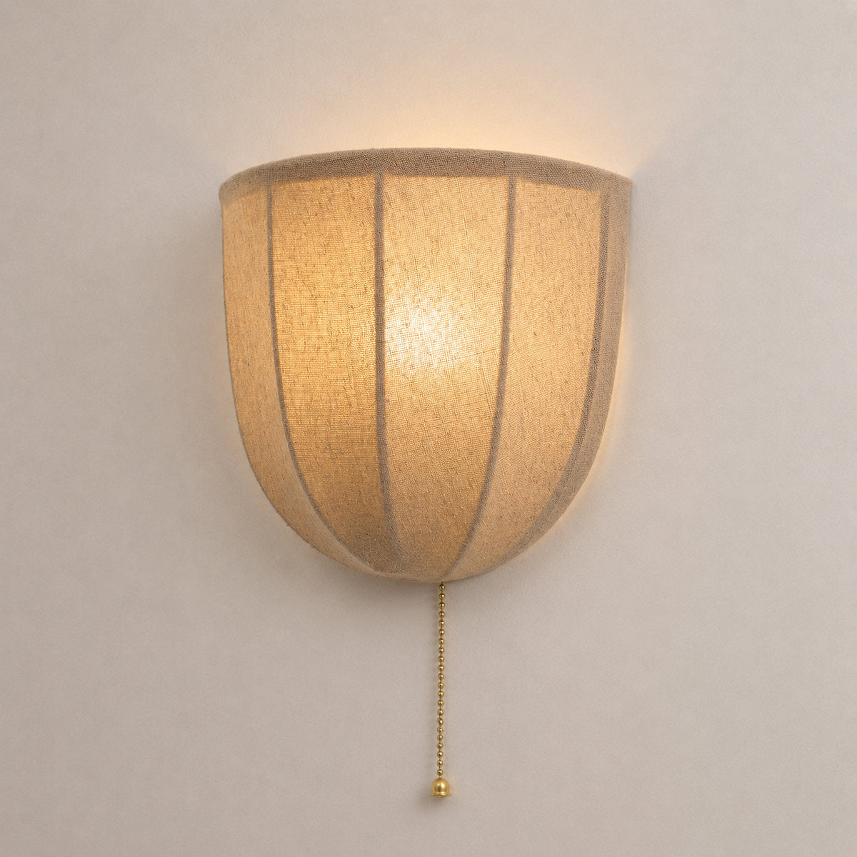 Sienna Linen Wall Lamp, 7.1-Inch x H 6.3-Inch, Beige for Living Room