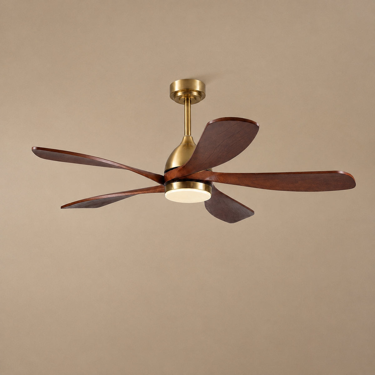 52-Inch Dimmable LED Wood Ceiling Fan