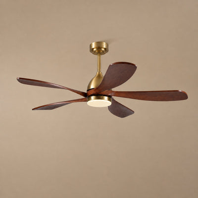 52-Inch Dimmable LED Wood Ceiling Fan