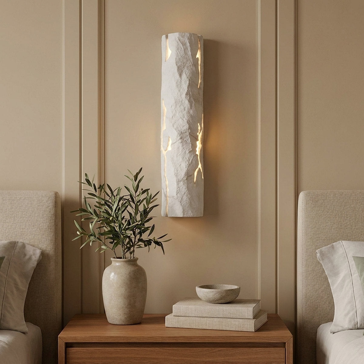 Broken Bark Wall Lamp, 4.7-Inch x H 15-Inch, Warm White for Living Room