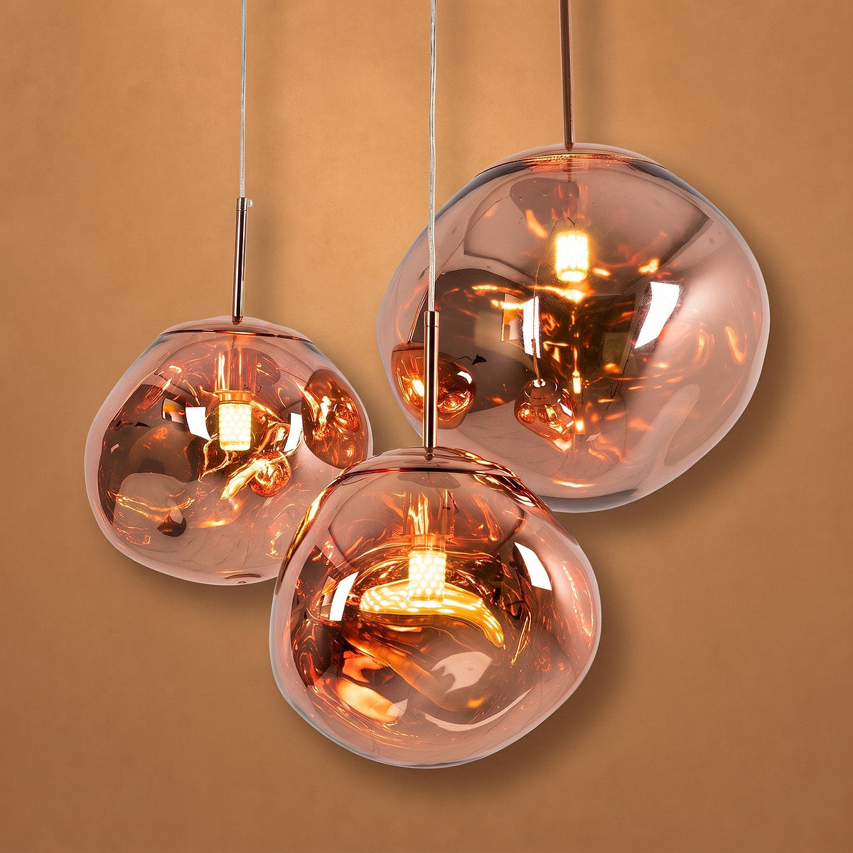 Modern Lava Pendant Light, 7-18.9-Inch, Gold for Dining Room & Living Room