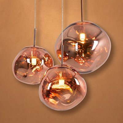 Modern Lava Pendant Light, 7-18.9-Inch, Gold for Dining Room & Living Room