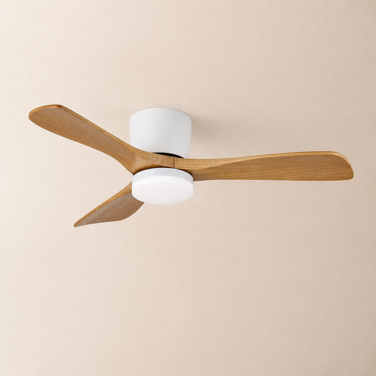 Tricolordeer Contemporary Wood Blade Ceiling Fan Light