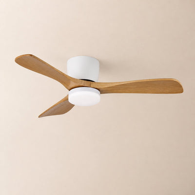 Tricolordeer Contemporary Wood Blade Ceiling Fan Light