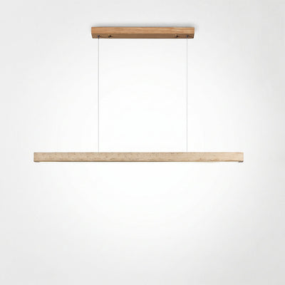 Minimalist Linear Travertine Stone Pendant Lamp