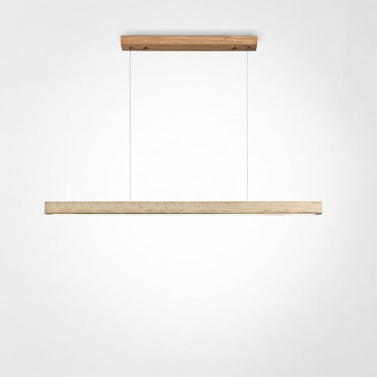 Minimalist Linear Travertine Stone Pendant Lamp